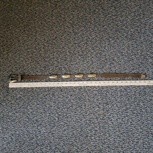 Stunning Antique Vintage Brass Concho Belt Size Small - Picture 14 of 16